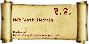 Németh Hedvig névjegykártya
